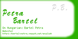 petra bartel business card